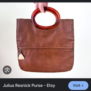 Julius Resnick JR Vintage Brown Leather Purse
